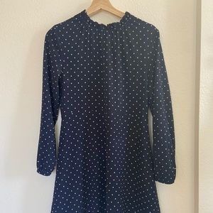 Mock-neck, long-sleeve dress